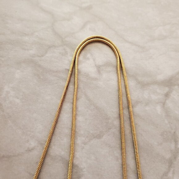 ✨ J.Crew snake Chain Rhinesontes Crystals Hoops Pendant Statement Necklace ✨ - Picture 11 of 12
